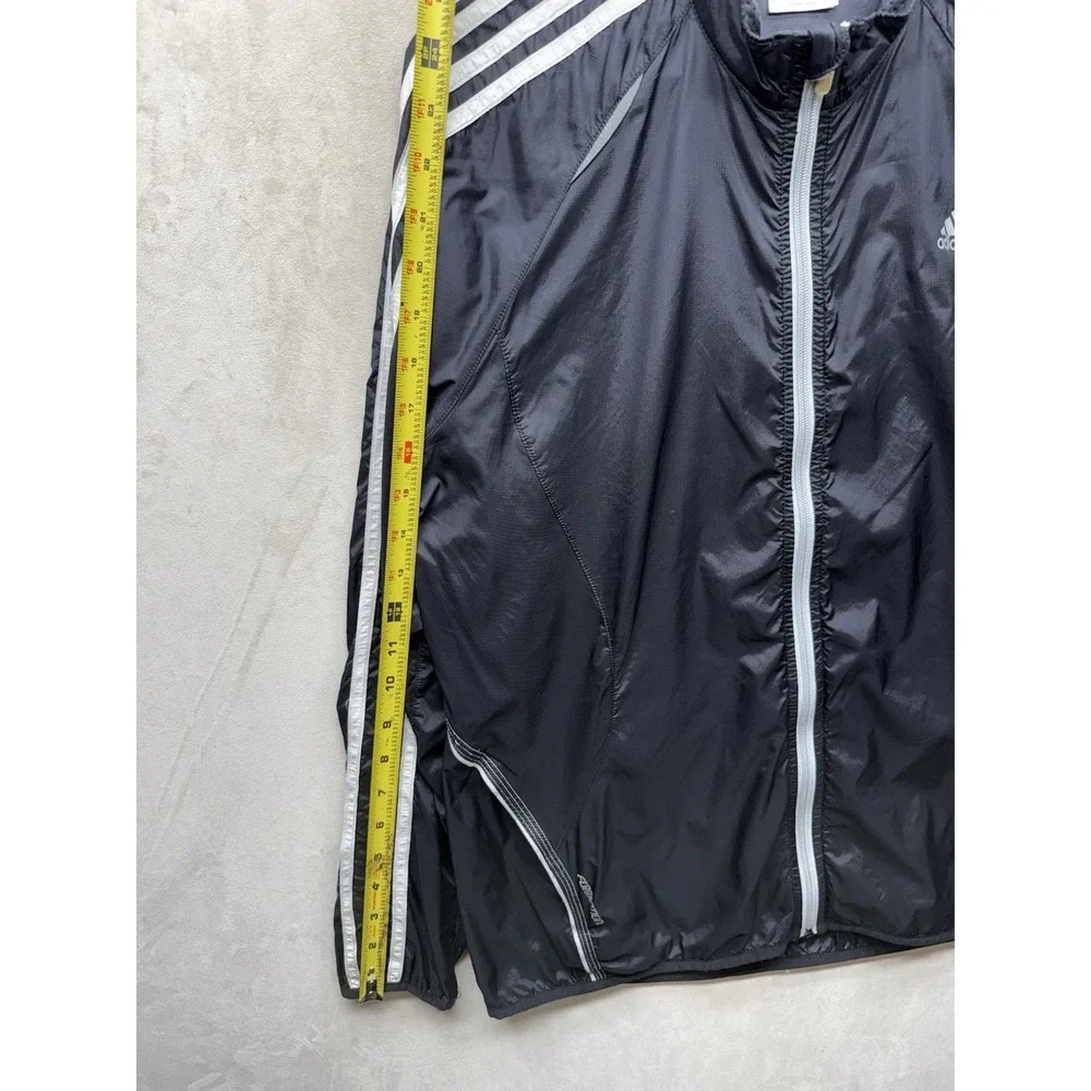 adidas Jacket Mens Large Formotion Track Windbreaker Black Full Zip Lightweight